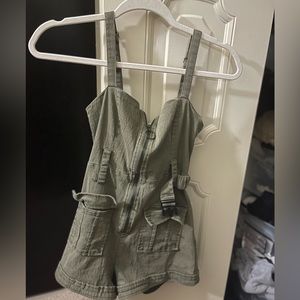 Women’s Fashion Nova Utility Romper - Olive